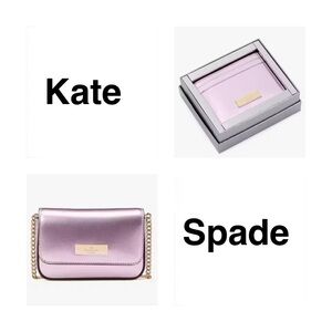 Kate Spade Pink Quartz Crossbody & Card Holder NWT
